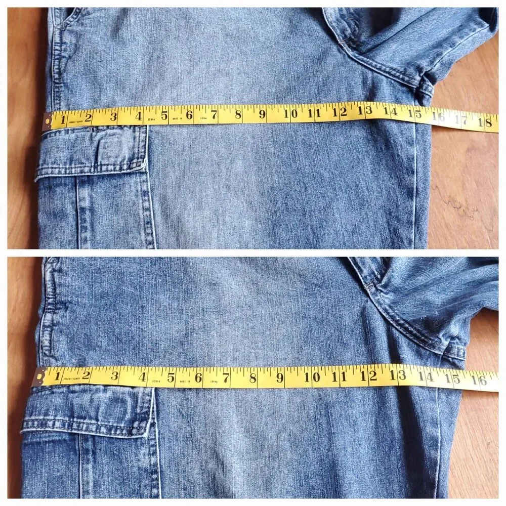 Vintage Wrangler Denim Cargo Jeans Lot of 2 Mens 42 (Fits 40 & 41 x 28.5) Faded